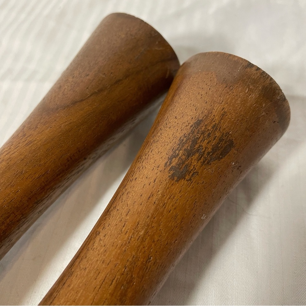 West Elm Sculpted Brown Candle Holders - Picture 7 of 9